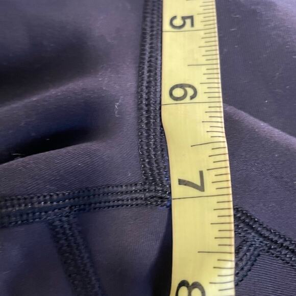 Lululemon wunder under III reversible leggings back blue size 6 gym cropped pant - Picture 4 of 9